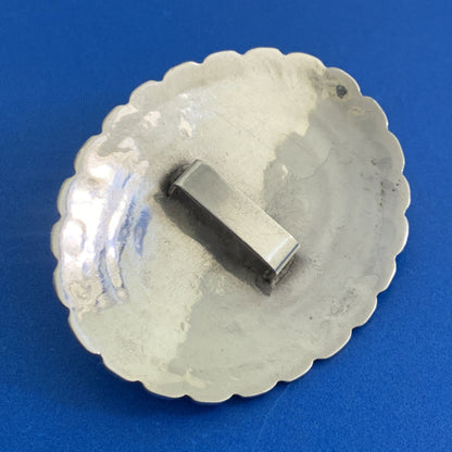 Native American 925 Sterling Silver Lapis Lazuli Oval Bolo Buckle Pendant