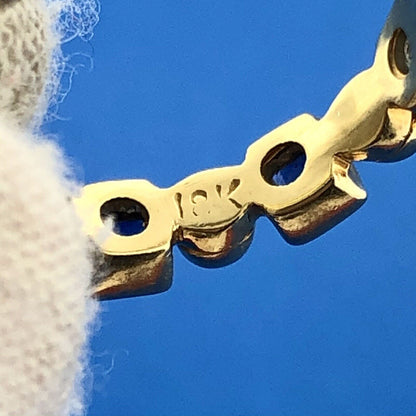 Vintage 18k Yellow Gold 750 Square Cut Blue Sapphire Band Ring Size 6