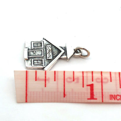 Retired Designer James Avery 925 Sterling Silver School House Pendant