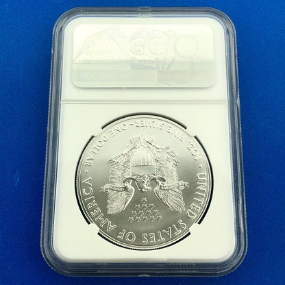 2020 U.S. State Series $1 American Silver Eagle NGC Mint State 70 Michigan Auto