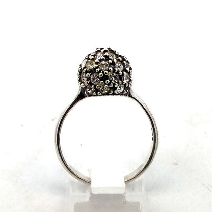 Designer Michael Anthony 925 Sterling Silver Round Cubic Zirconia Ball Dome Ring