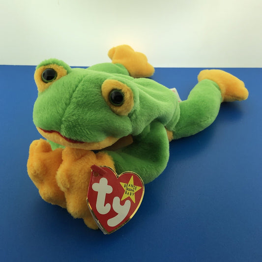 1997 TY Beanie Baby Smoochy The Frog Mint Condition Multiple Tag Errors - 4039