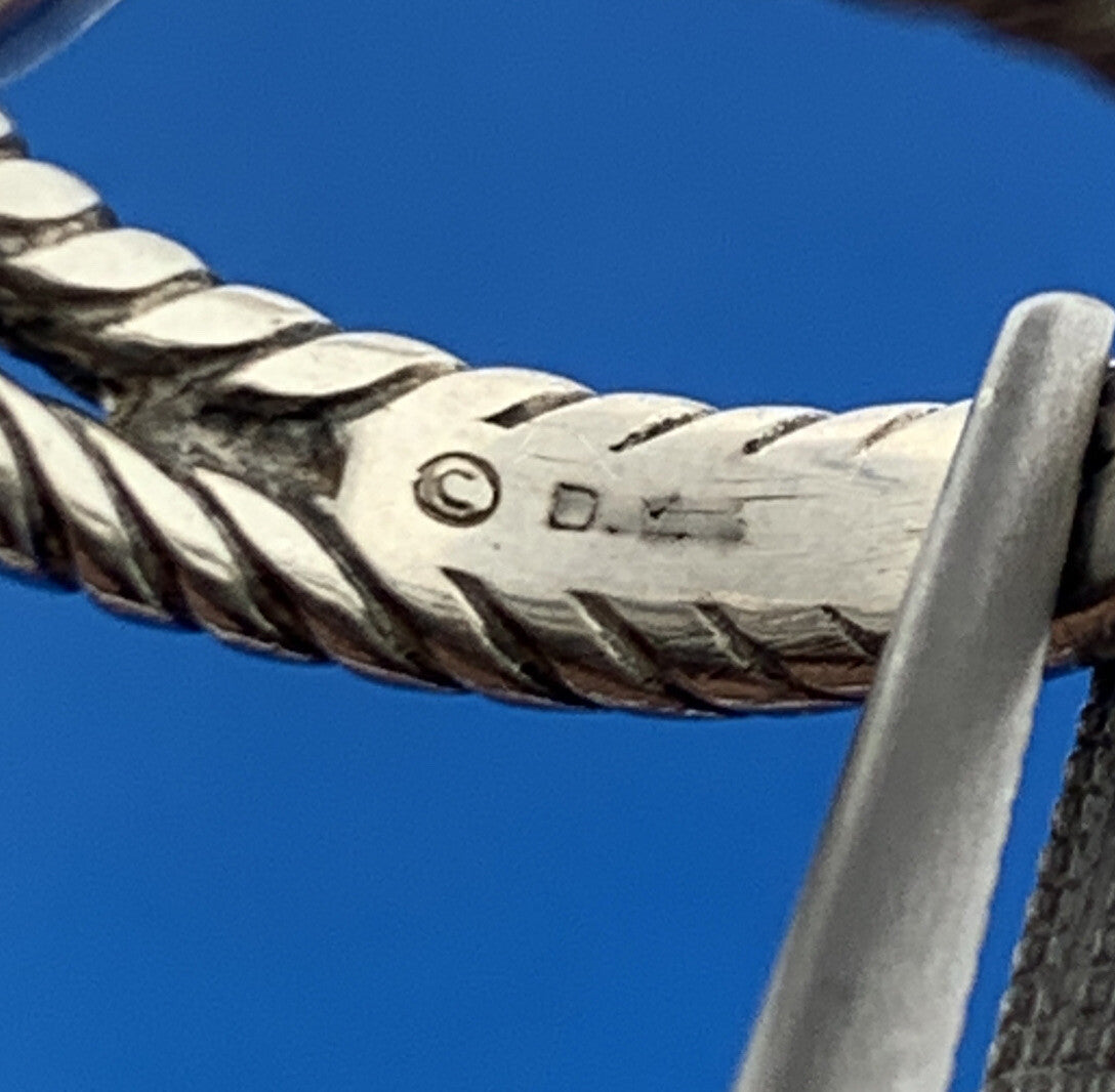 David Yurman 925 Sterling Silver Morganite Pave Diamond Halo Petite Albion Ring