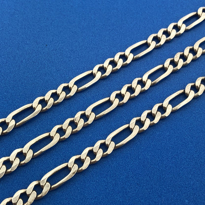 Italian Designer Ever Lasting 925 Sterling Silver Figaro Link Chain Necklace