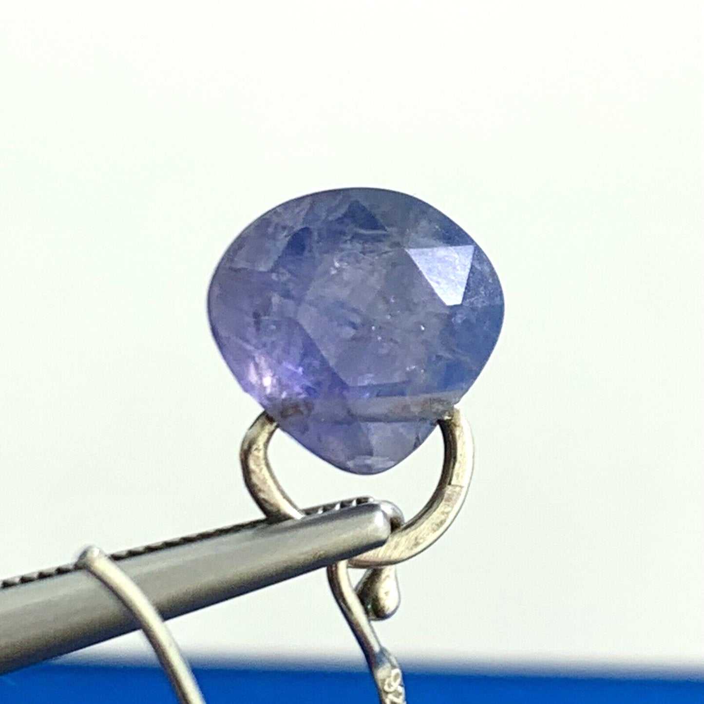 925 Sterling Silver Pear Cushion Cut Tanzanite Drop Dangle Hook Earrings