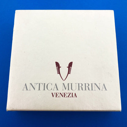 Designer Antica Murrina Venezia Purple White Striped Glass Earring Necklace Set