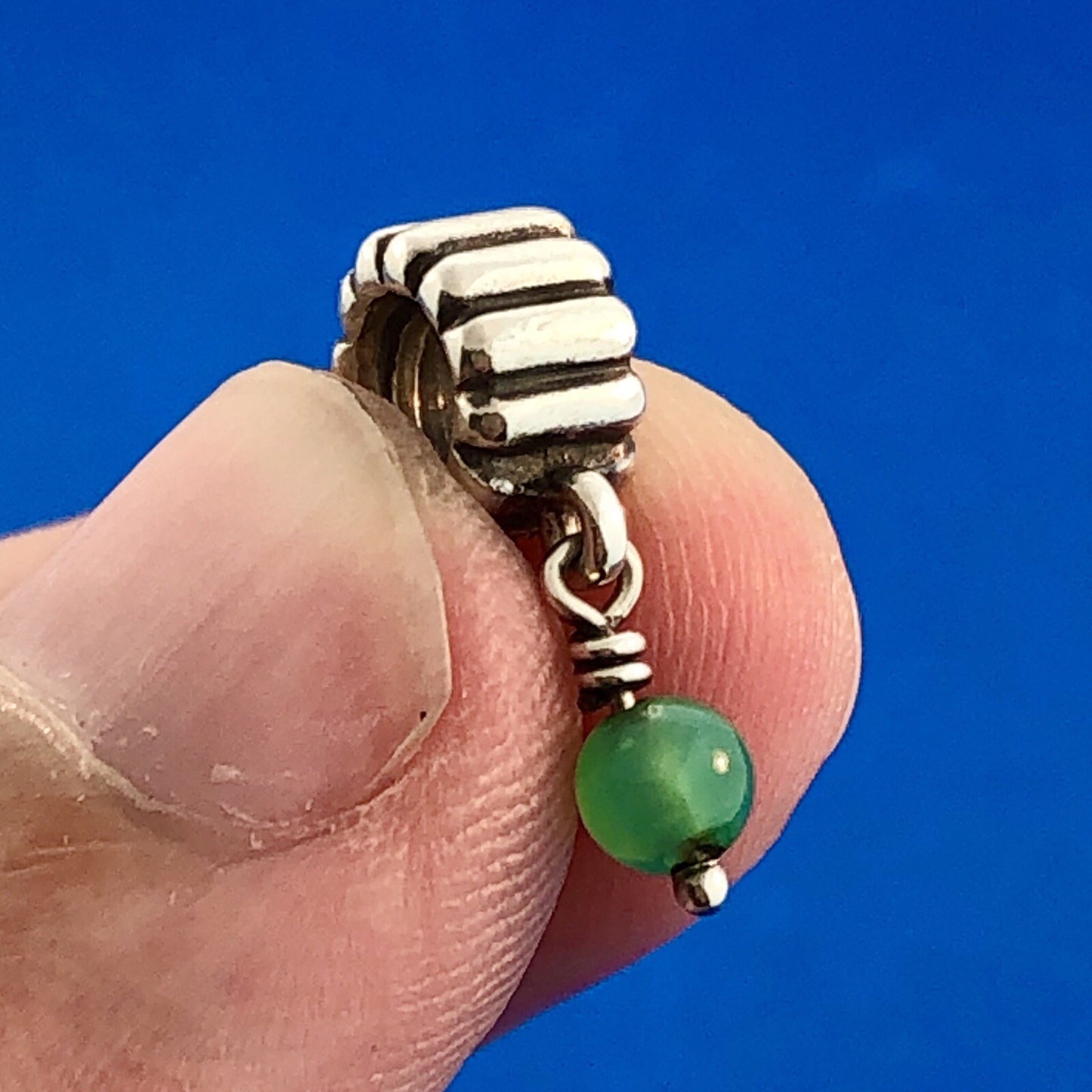 Authentic PANDORA 790166CH 925 Green Chrysoprase May Birthday Retired Bead Charm
