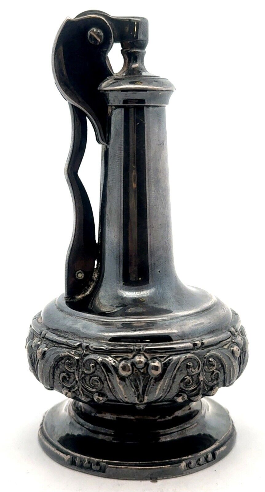 Vintage 1940s Ronson "Decanter" Silver Plated Table Lighter Collectible