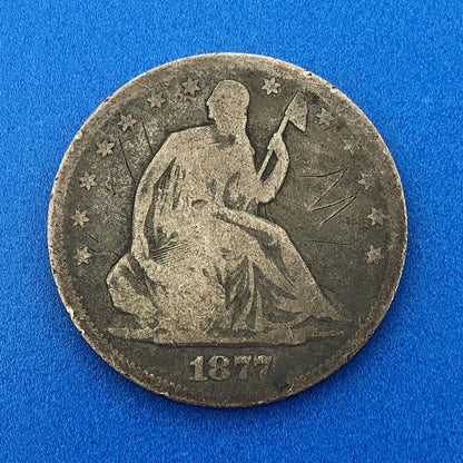1877 P Seated Silver Half Dollar $.50 Better Key Philadelphia Mint 50c Coin