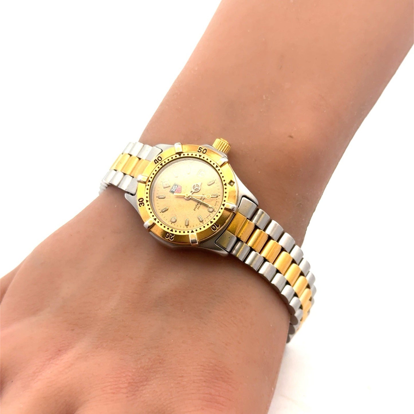 Tag Heuer Professional Two Tone 200 Meter WE1420-R Swiss Made Ladies Wristwatch