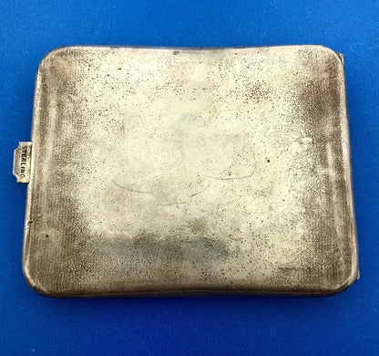 Hill B'ham 925 Sterling Silver Damascene Cigarette Card Money Case Coty Wallet