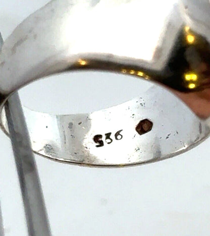 Designer 925 Sterling Silver Open Cutout Heart Love Valentine's Modernist Ring