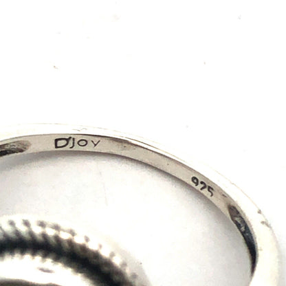 Designer D'Joy 925 Sterling Silver Pear Cabochon Labradorite Filigree Ring
