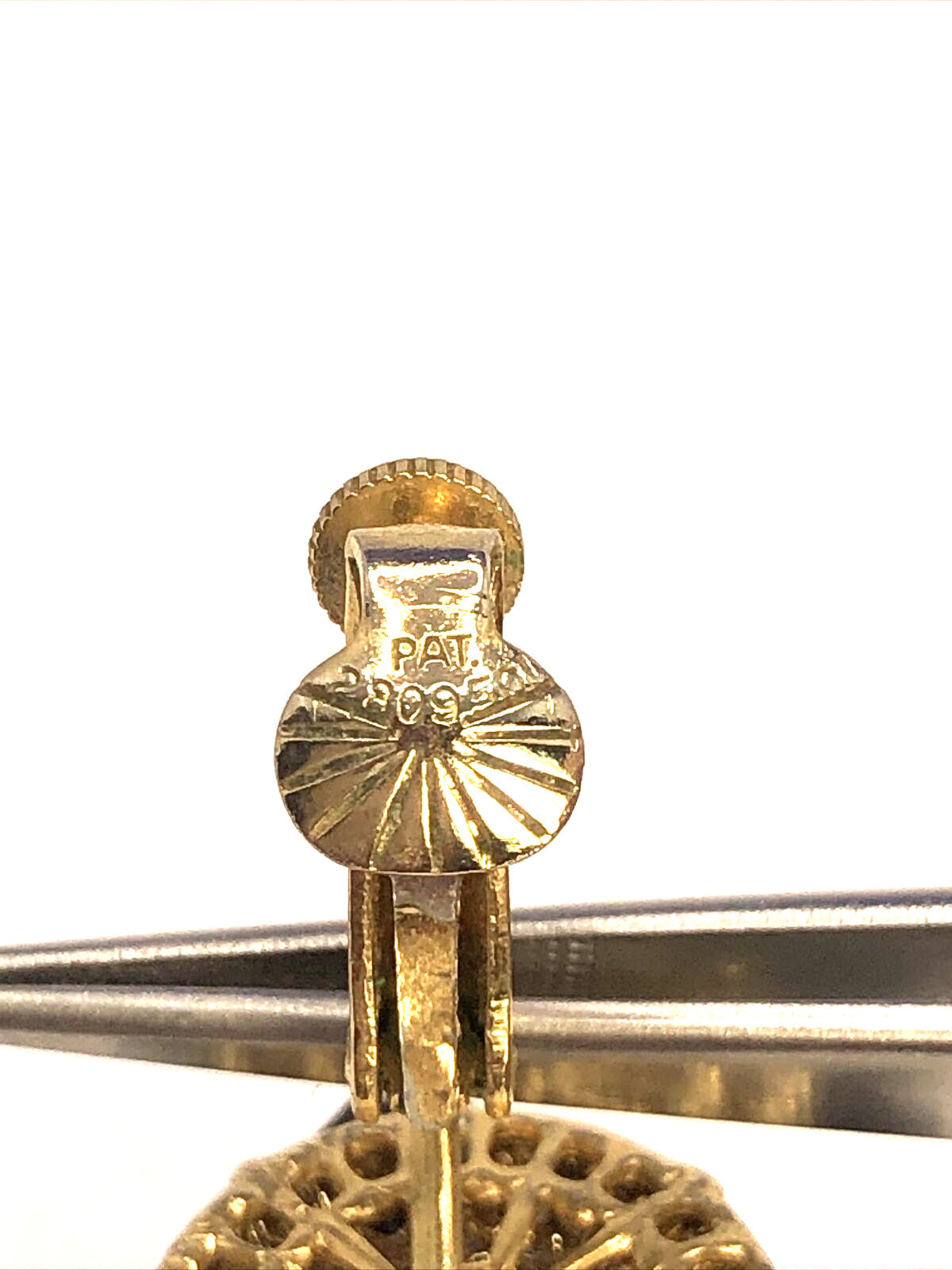 Designer Vendome Gold-Tone Jet Rhinestone Clip-On Stud Earrings