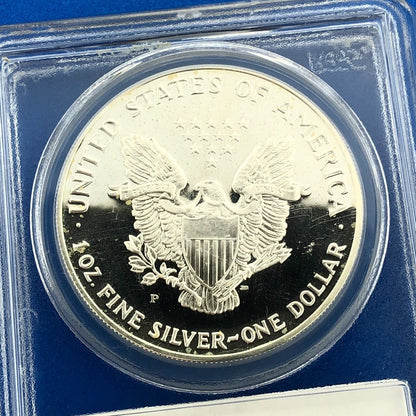 1993 P Proof Silver Eagle 999 Fine Silver PCGS PR70 DCAM Deep Cameo
