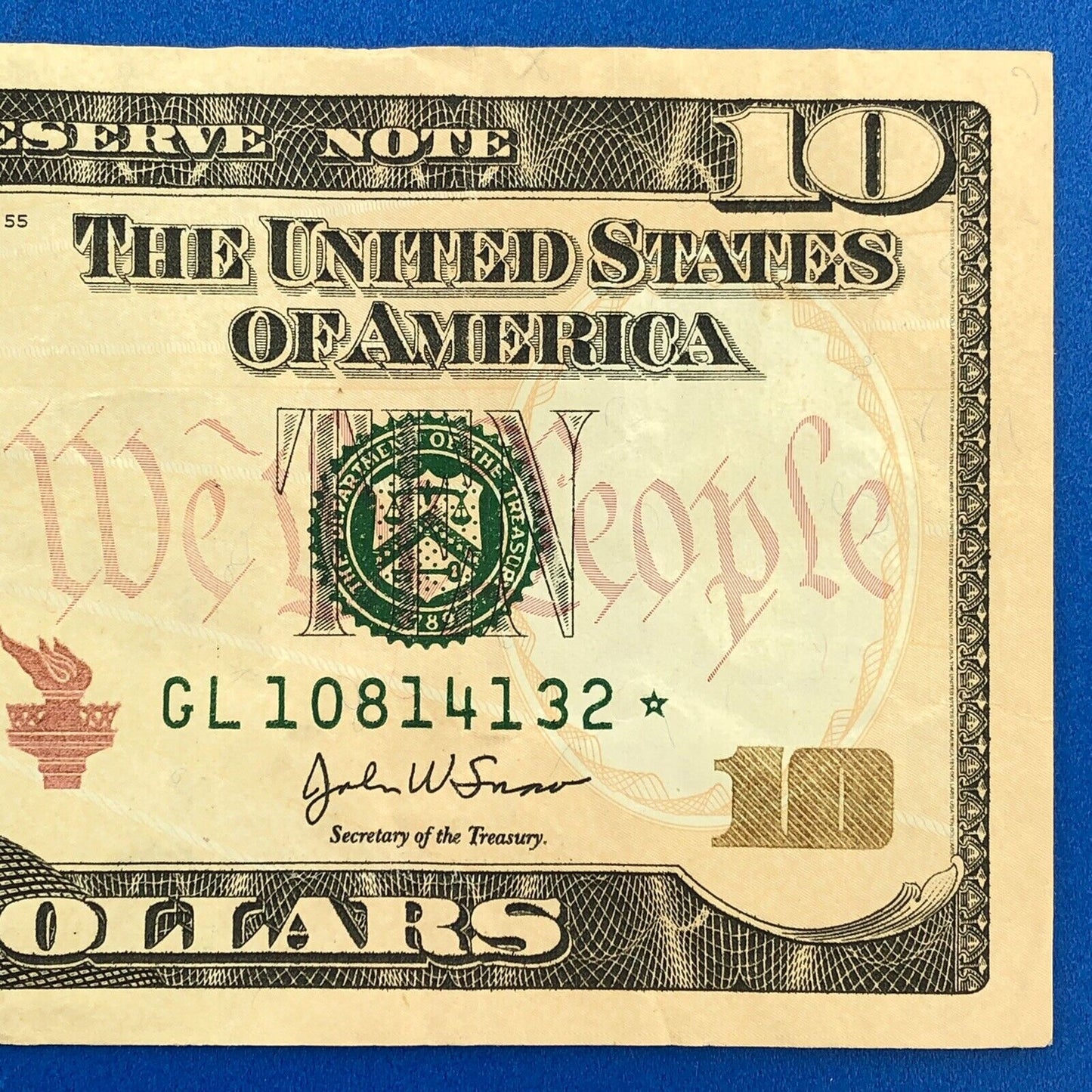 2004 A $10 Federal Reserve San Francisco Star Note Printed Fort Worth Rare
