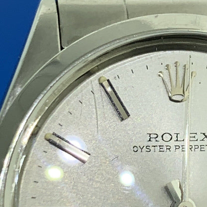 Rolex Stainless Steel Oyster Perpetual 1002 34MM  Silver dial