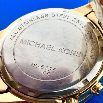 Michael Kors Unisex MK5726 The Mercer Gold Chronograph Bracelet Wrist Watch Runs