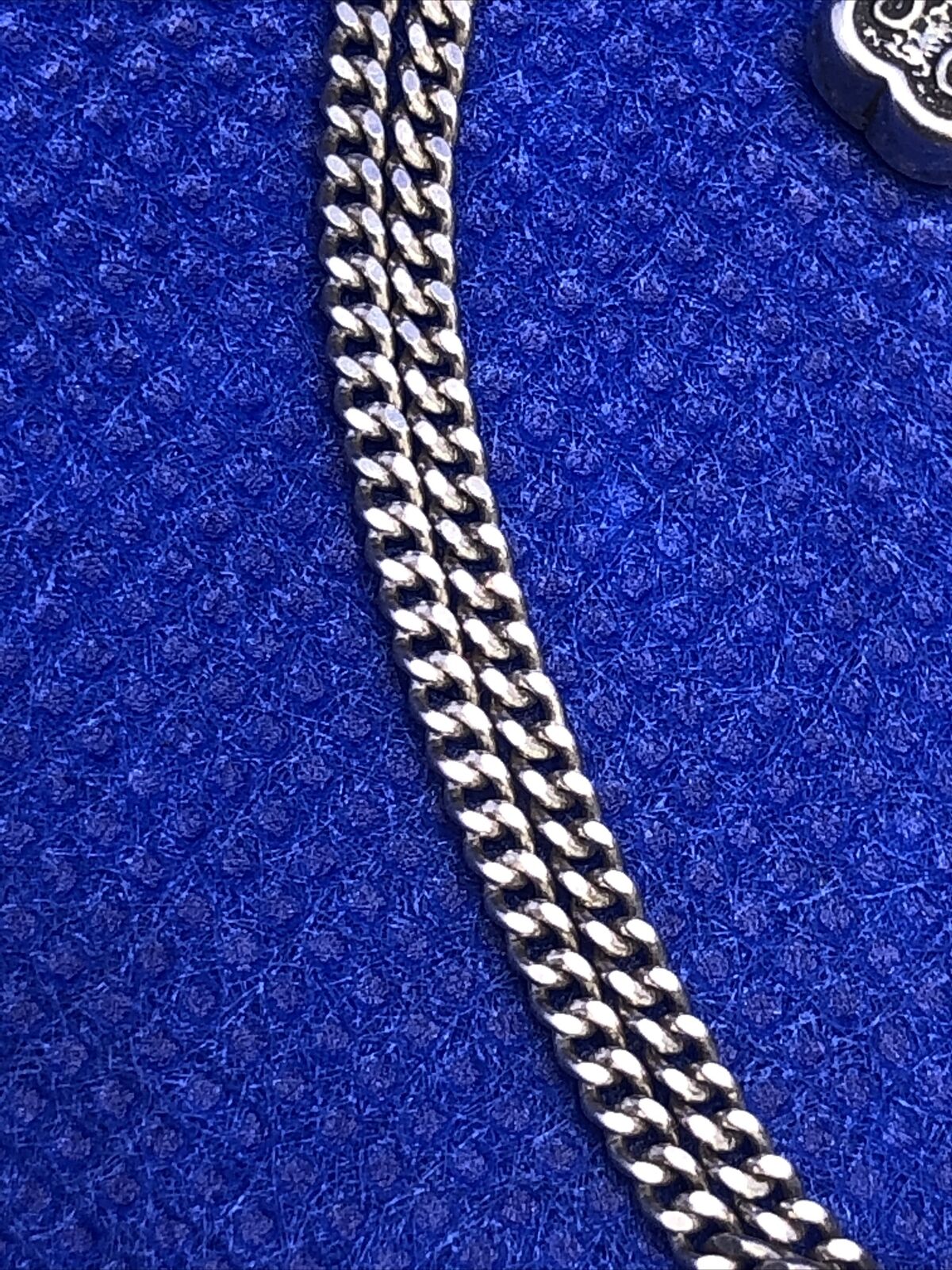 Designer P. Lux 925 Sterling Silver Scroll Detail Cross Pendant & Chain Necklace