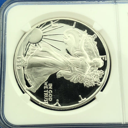 1989 S Proof American Silver Eagle 1 Oz 999 Fine Silver NGC PF69 Ultra Cameo