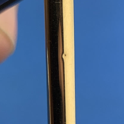 Designer 14K Yellow Gold Polished Tubular Modernist Drop Dangle Stud Earrings