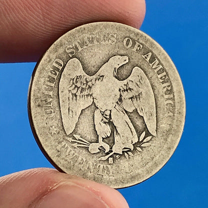 1875 S Silver Seated Liberty Twenty Cent Piece 3 Year Type San Francisco Coin