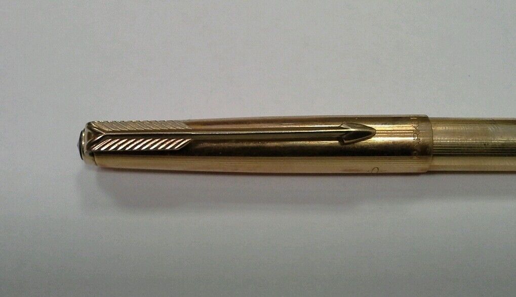 Parker Insignia Single Ball Point Pen 12k Rolled Gold In Original Box
