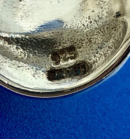 Designer Barse 925 Sterling Silver Turquoise Enamel Marcasite Statement Ring