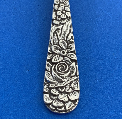 Vintage Kirk & Sons 925 Sterling Silver Repousse Pattern Spoon Pendant