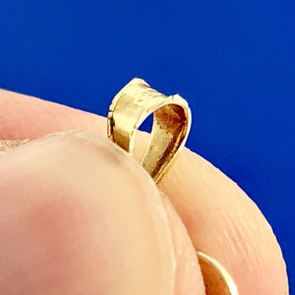 14K Yellow Gold Initial "V" Script Charm Pendant