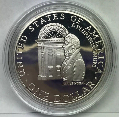 1992 W White House 200th Anniversary Commemorative Proof Silver Dollar OMP/COA