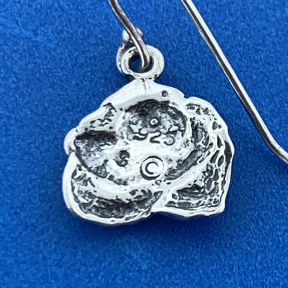 Designer 925 Sterling Silver Flower Rose Bloom Drop Dangle Earrings