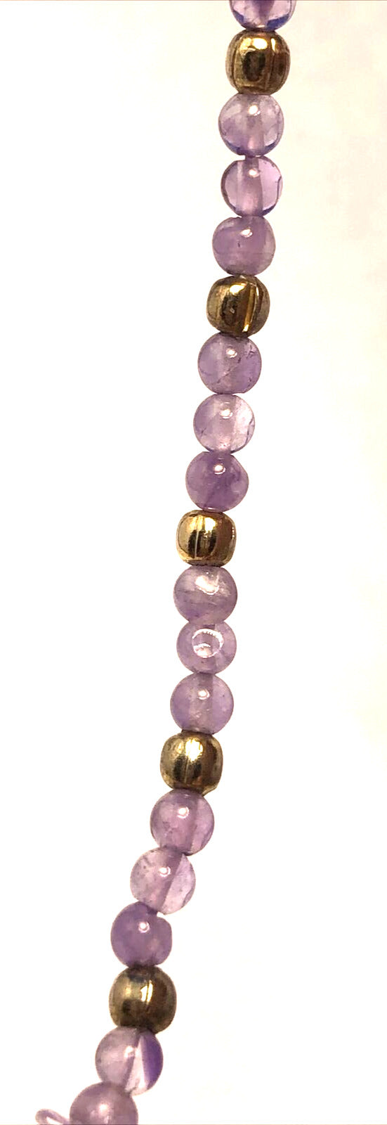 Vintage 1980's Amethyst & Gold-Tone Beaded 3-Piece Statement Necklace