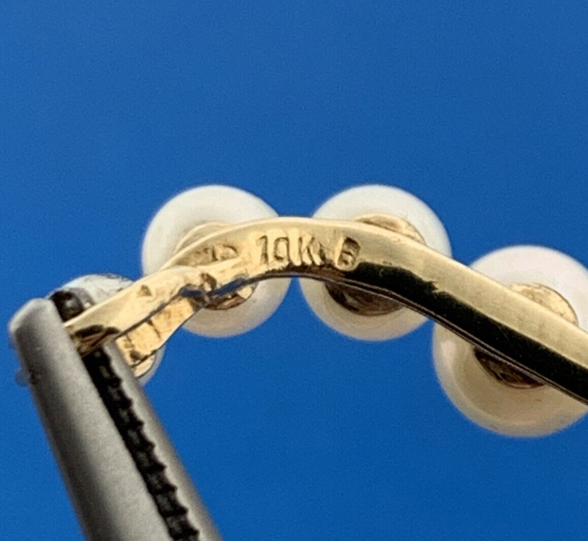 10K Yellow Gold Pearl Diamond Infinity Eternity Bridal Birthstone Pendant