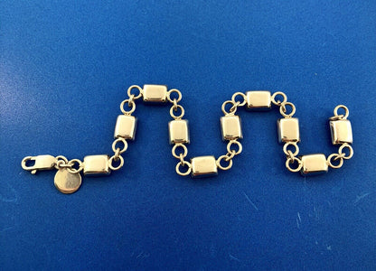 Vintage MWS Taxco Sterling Silver 925 Amber Encased Flower Bud Panel Bracelet