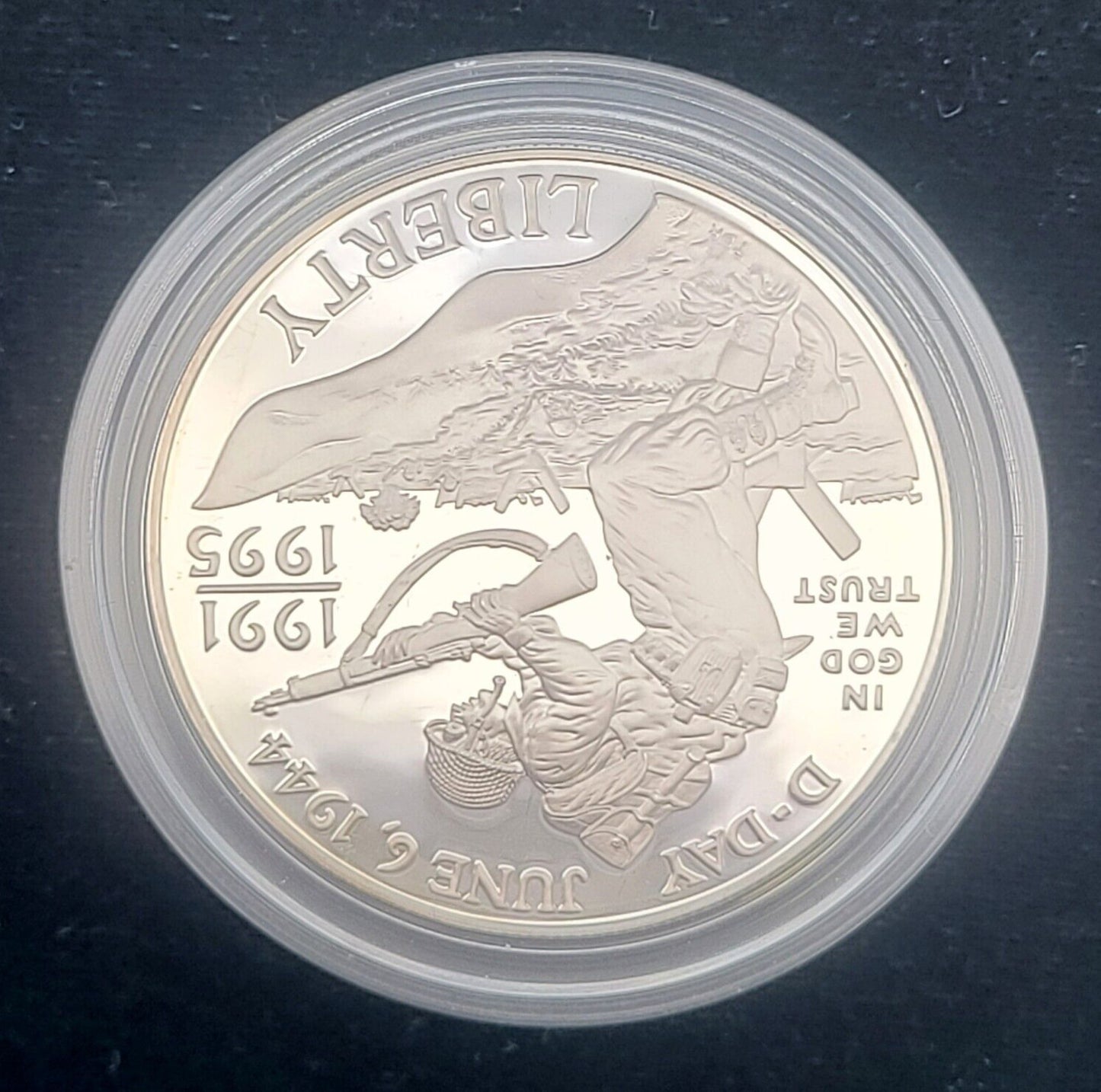 1991-1995 WWII 50th Anniversary Two Coin .900 Silver Proof Commemorative Set