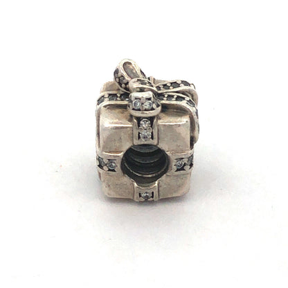 Retired PANODRA 925 Sterling Silver CZ Sparkling Surprise Gift Charm 791400CZ