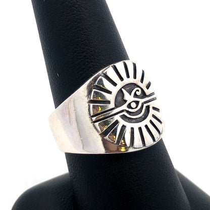 925 Sterling Silver Eye Of Providence Seeing Eye Sunbeam Statement Ring