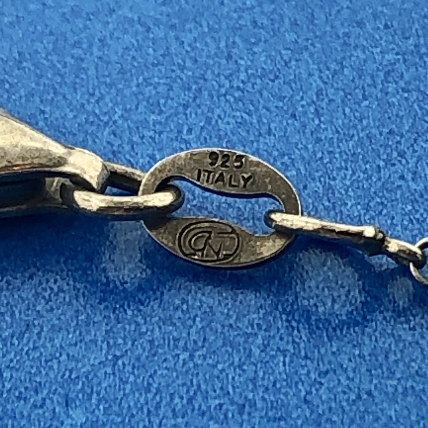 Vintage Italian Designer 925 Sterling Silver Cameo Pearl Station Necklace