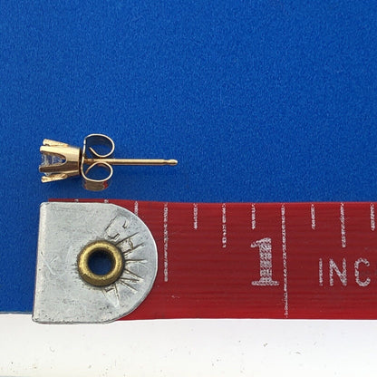 Gorgeous 14k Yellow Gold Round Cut Diamond .25tcw 1/4  Stud Earring Pair