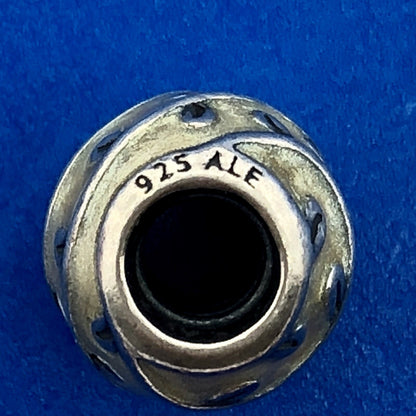 Genuine PANDORA ALE Sterling Silver Beige Enamel Vines Charm 790525EN19 Retired