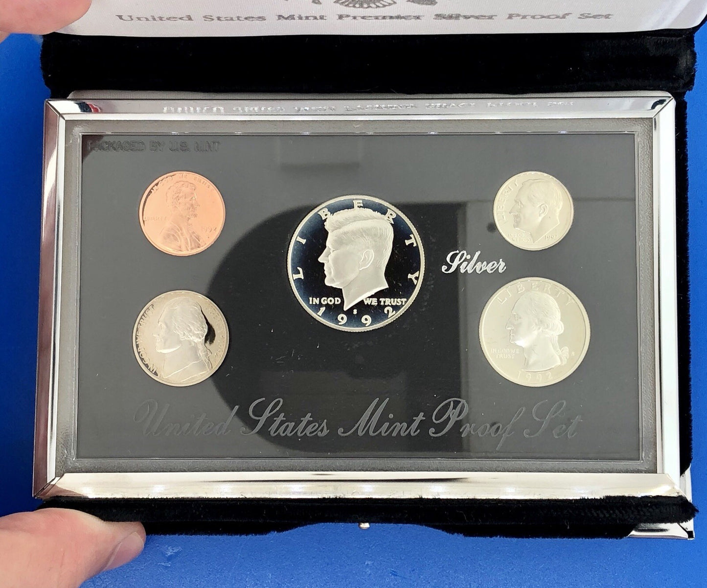 1992 S United States Mint Premier Silver Proof Set 5 Gem Coins OMP/COA