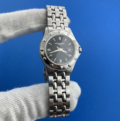 Raymond Weil Geneve 5390 Tango Black Dial Date Stainless Steel Women's Watch