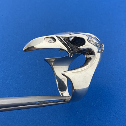 Sterling Silver 925 Eagle Phoenix Skull Biker's Guardian Statement Ring