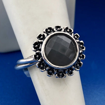 Authentic Pandora Sterling Silver Green Amethyst Inspired Blooms Ring 190620GAM