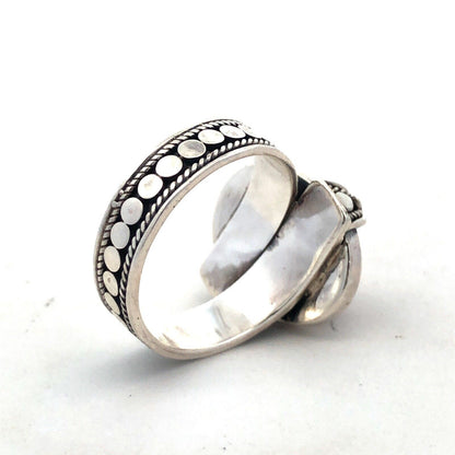 Designer BA Suarti 925 Sterling Silver Oval Pink Jasper Cabochon Solitaire Ring