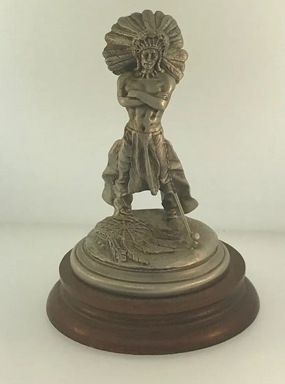 1981 Chilmark Fine Pewter Sioux War Chief LE # 1964/2500 Signed Don Polland