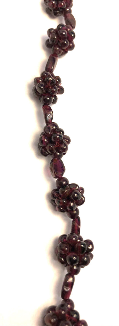 Vintage Amethyst Beaded Cluster Physical Healing Statement Necklace