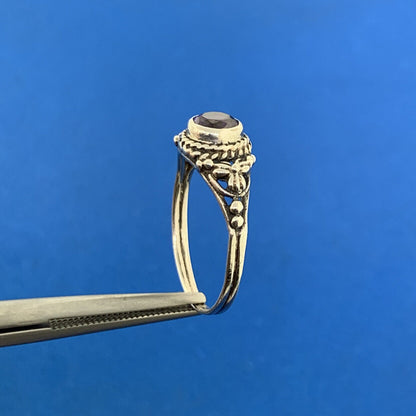 Vintage 925 Sterling Silver Amethyst February Birthday Anniversary Occasion Ring