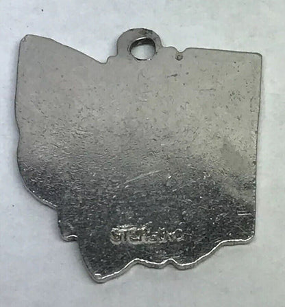Vintage Sterling Silver 925 Blue Enamel Ohio State Cities Charm Bracelet Charm